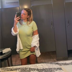 PrettyLittleThing Light Green Backless Dress